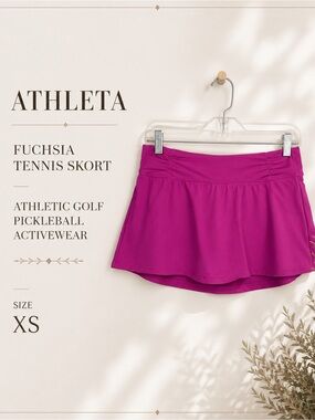 Athleta Fuchsia Tennis Skort Athletic Golf Pickleball Activewear XS